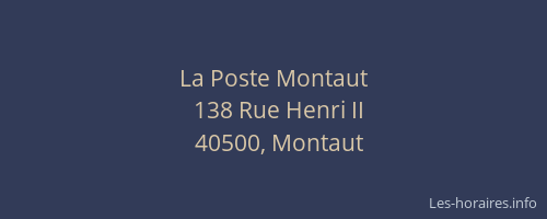La Poste Montaut