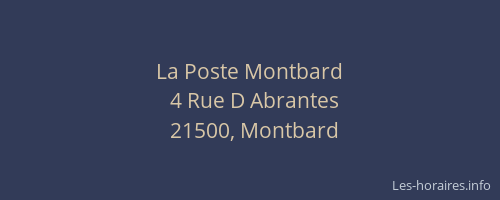 La Poste Montbard