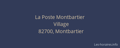 La Poste Montbartier