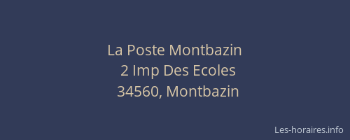 La Poste Montbazin