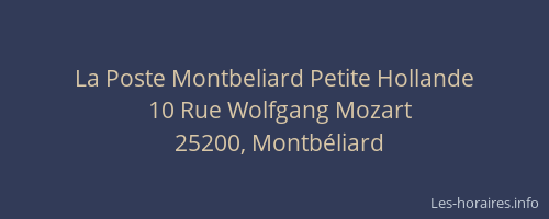 La Poste Montbeliard Petite Hollande