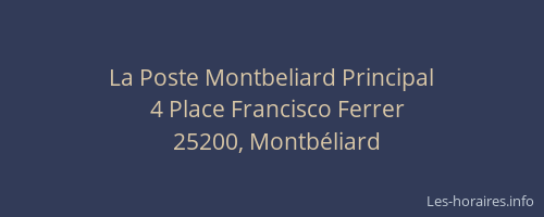 La Poste Montbeliard Principal
