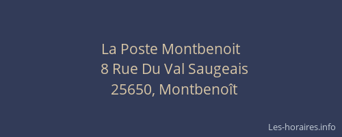 La Poste Montbenoit