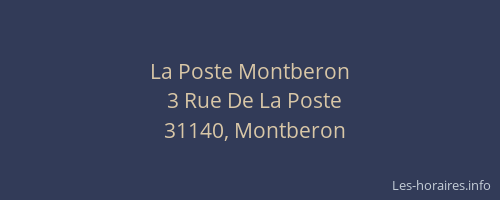 La Poste Montberon