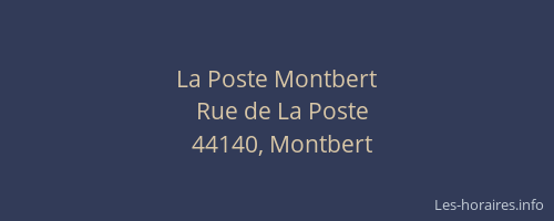 La Poste Montbert