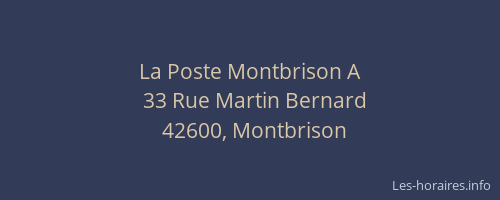La Poste Montbrison A