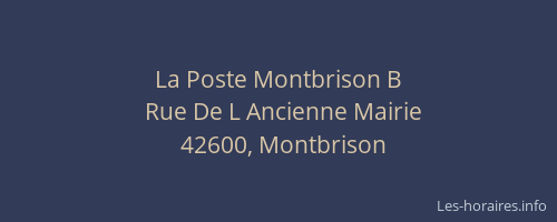 La Poste Montbrison B