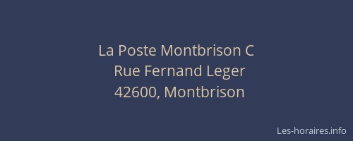 La Poste Montbrison C