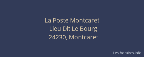 La Poste Montcaret
