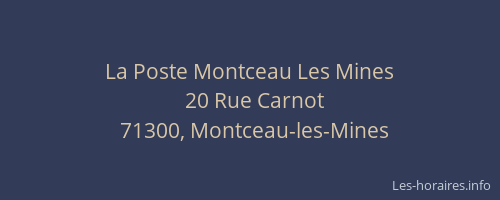 La Poste Montceau Les Mines