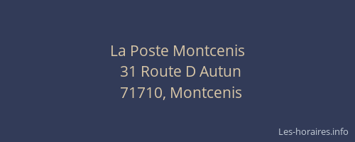 La Poste Montcenis