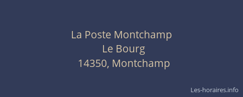 La Poste Montchamp