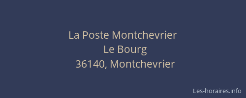La Poste Montchevrier