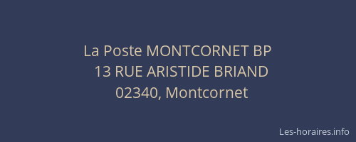 La Poste MONTCORNET BP