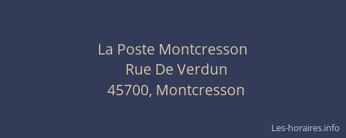 La Poste Montcresson