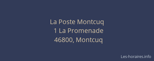 La Poste Montcuq