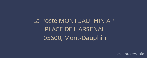 La Poste MONTDAUPHIN AP