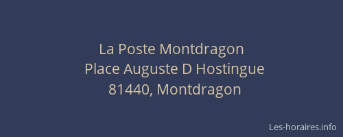 La Poste Montdragon