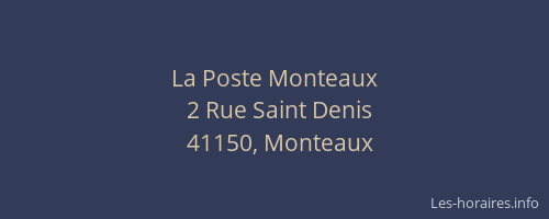 La Poste Monteaux