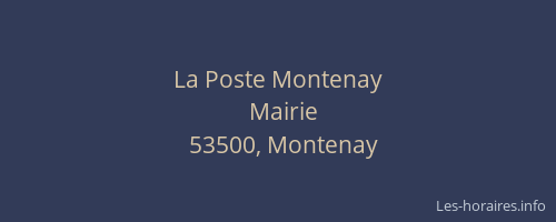La Poste Montenay