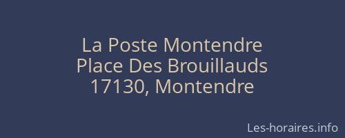 La Poste Montendre