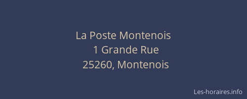 La Poste Montenois