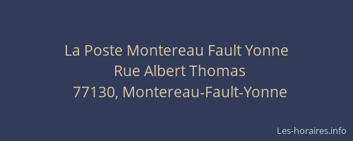 La Poste Montereau Fault Yonne