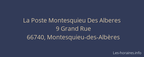 La Poste Montesquieu Des Alberes
