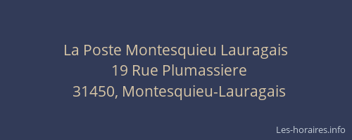 La Poste Montesquieu Lauragais