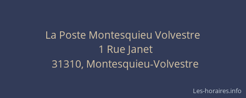La Poste Montesquieu Volvestre