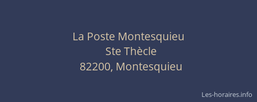 La Poste Montesquieu