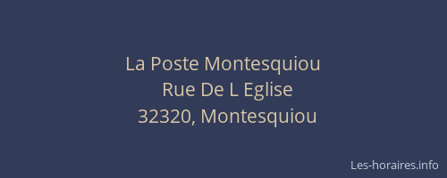 La Poste Montesquiou