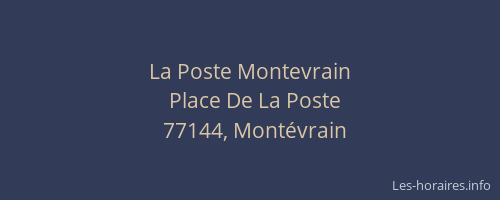 La Poste Montevrain