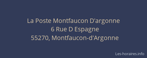 La Poste Montfaucon D'argonne
