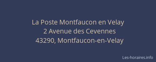 La Poste Montfaucon en Velay