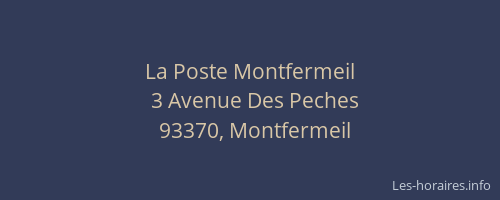 La Poste Montfermeil