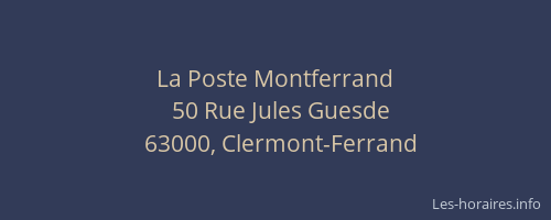 La Poste Montferrand