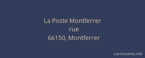 La Poste Montferrer