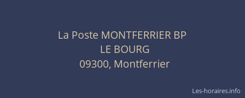 La Poste MONTFERRIER BP