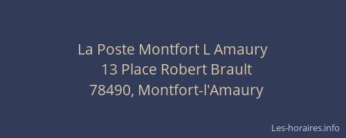 La Poste Montfort L Amaury