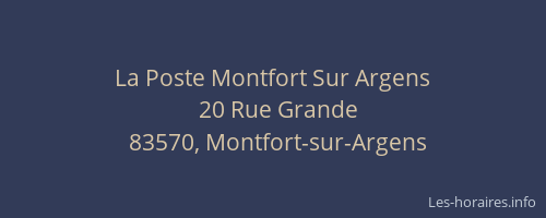 La Poste Montfort Sur Argens