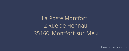 La Poste Montfort