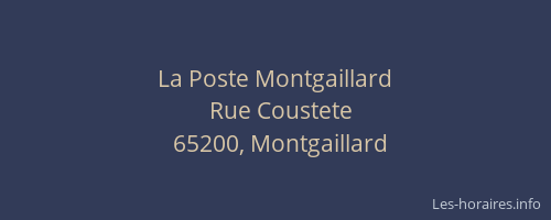 La Poste Montgaillard