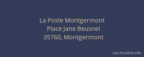 La Poste Montgermont