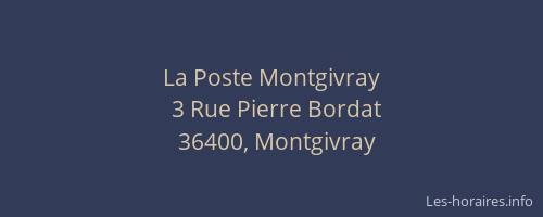 La Poste Montgivray