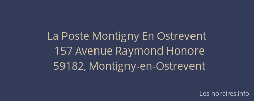 La Poste Montigny En Ostrevent