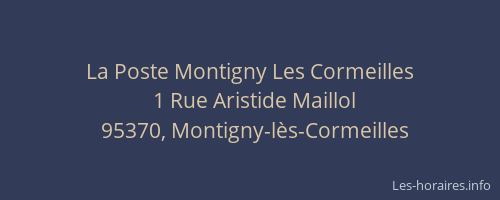 La Poste Montigny Les Cormeilles
