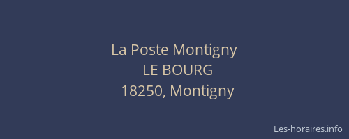 La Poste Montigny