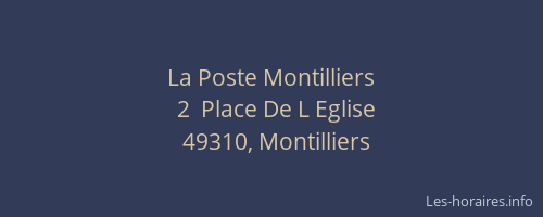 La Poste Montilliers