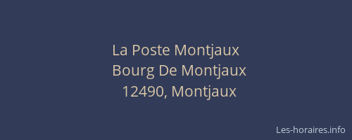 La Poste Montjaux